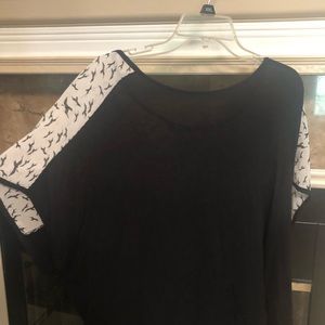 Black and white blouse